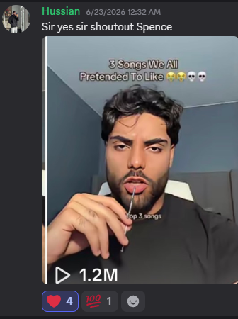 Discord — Sir yes sir shoutout Spence, 1.2M views